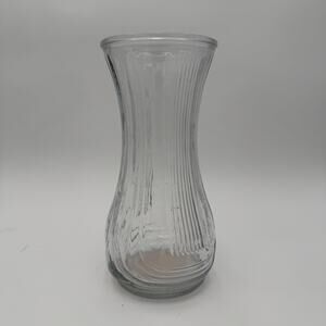 Vintage Hoosier Ribbed Glass Vase 4086 B Pattern Flower Vase